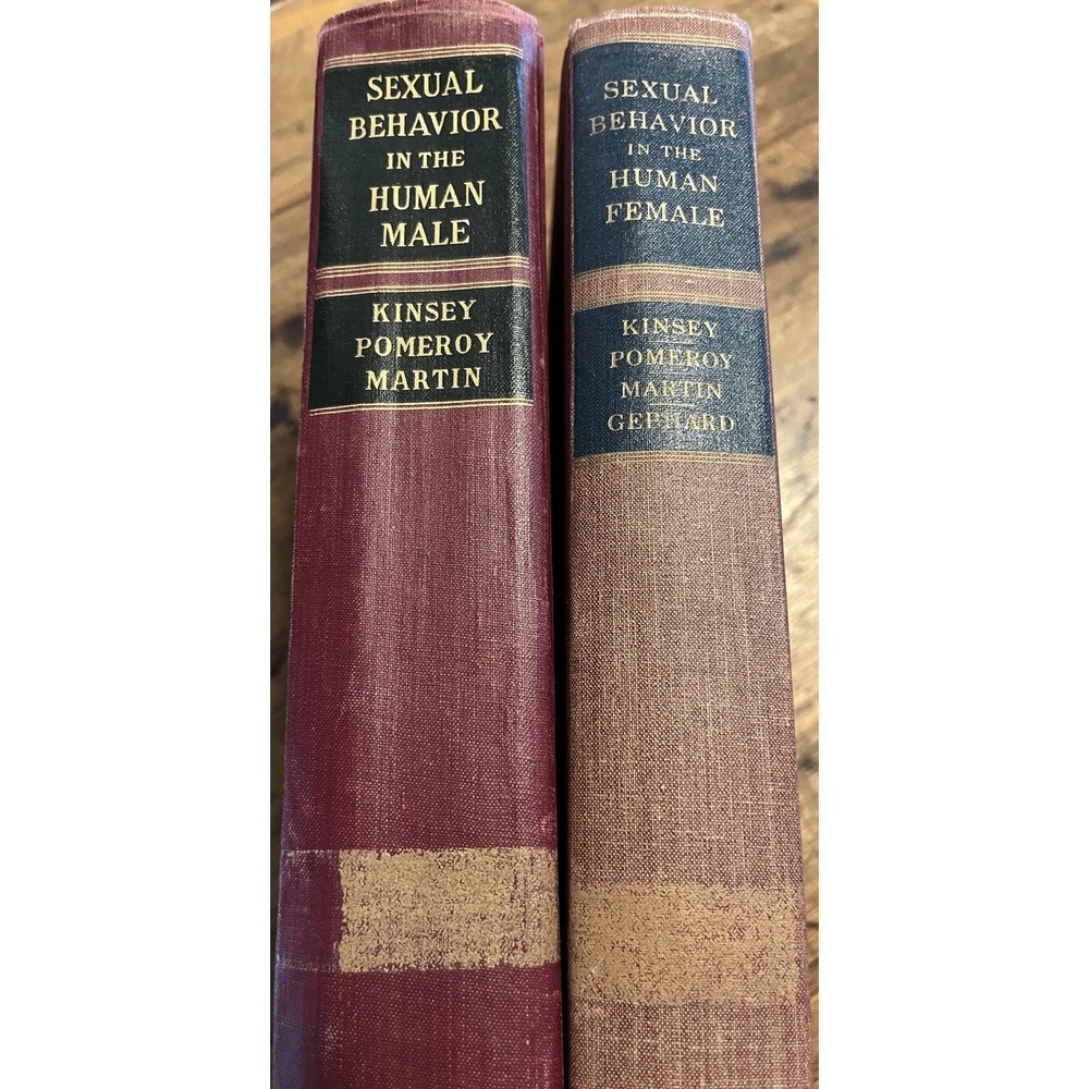 Kinsey Sexual Behavior in the Human Male & Female Hardcover Books 1st Ed Lot 2